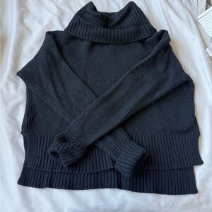 Anthropologie Charcoal Cowl Neck Sweater